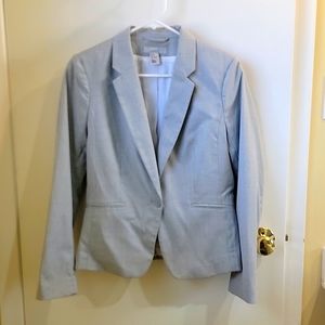 H&M Size 6 Grey Fitted Blazer